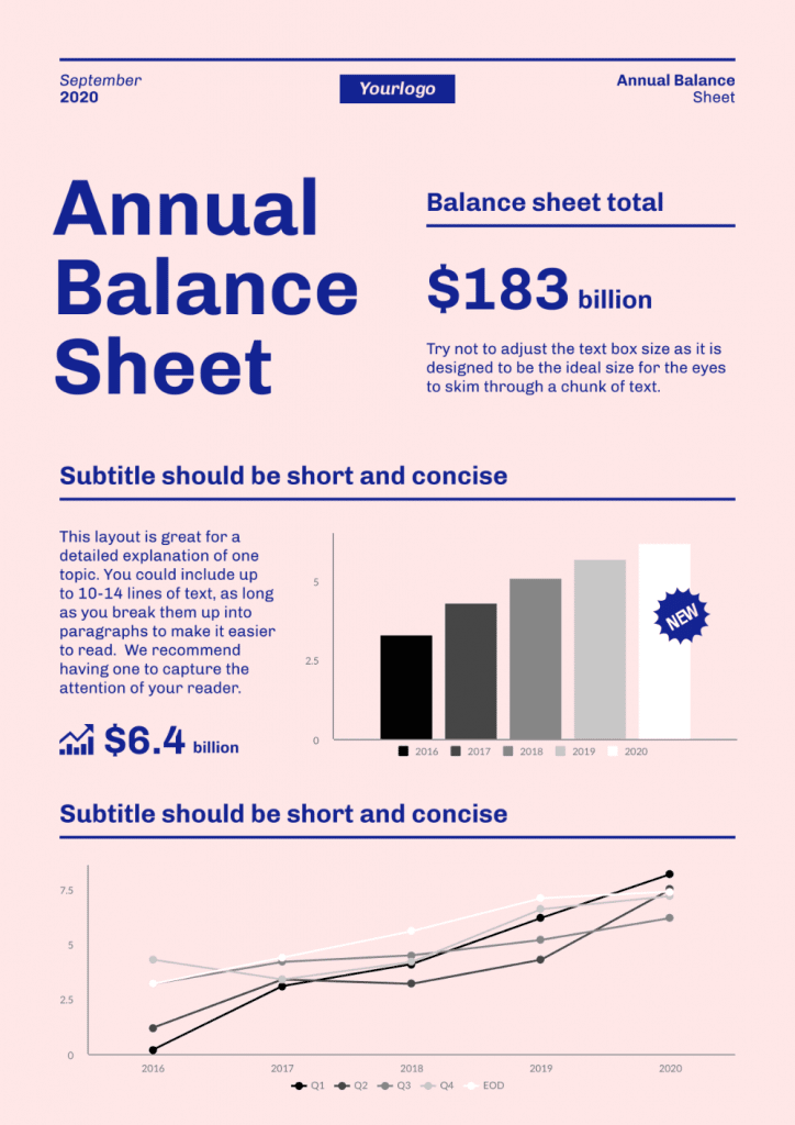 Plantilla de infografía que muestra tablas y gráficos