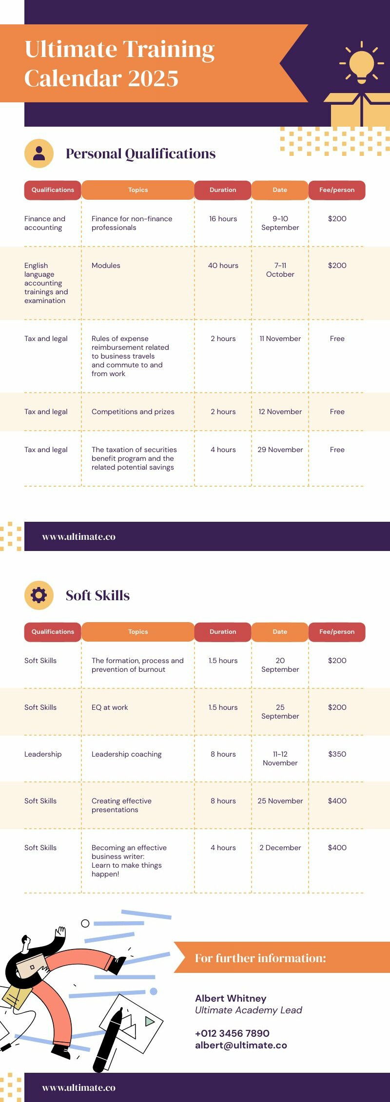 minimalist training calendar template