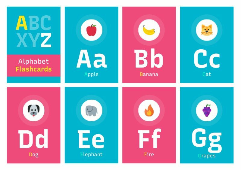 free alphabet flashcard template