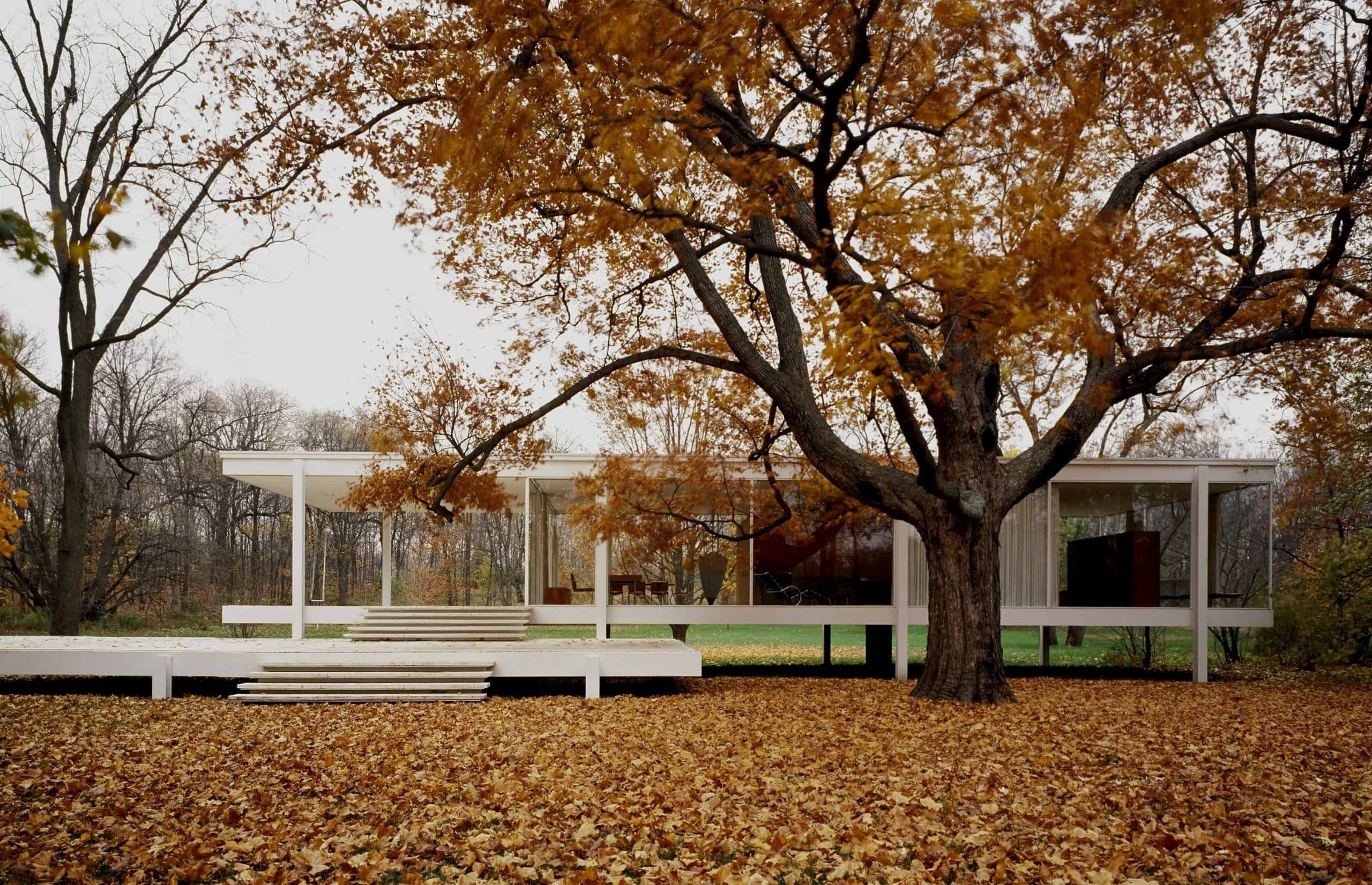 color scheme examples, farnsworth house, three colours example