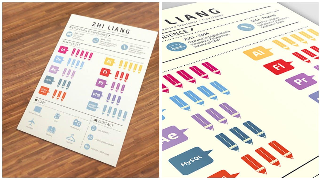 infographics resume example