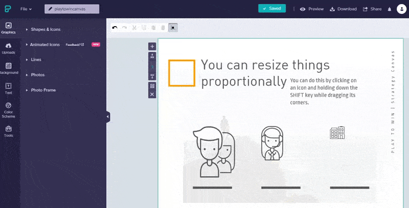 how to resize graphic proportionally