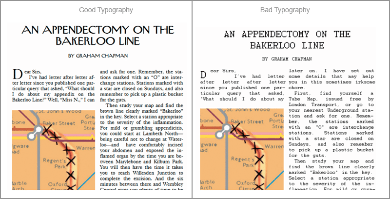 parallele Verarbeitung von guter und schlechter Typografie im visuellen Verarbeitungsexperiment zur Erforschung der Fähigkeiten des visuellen Kortex