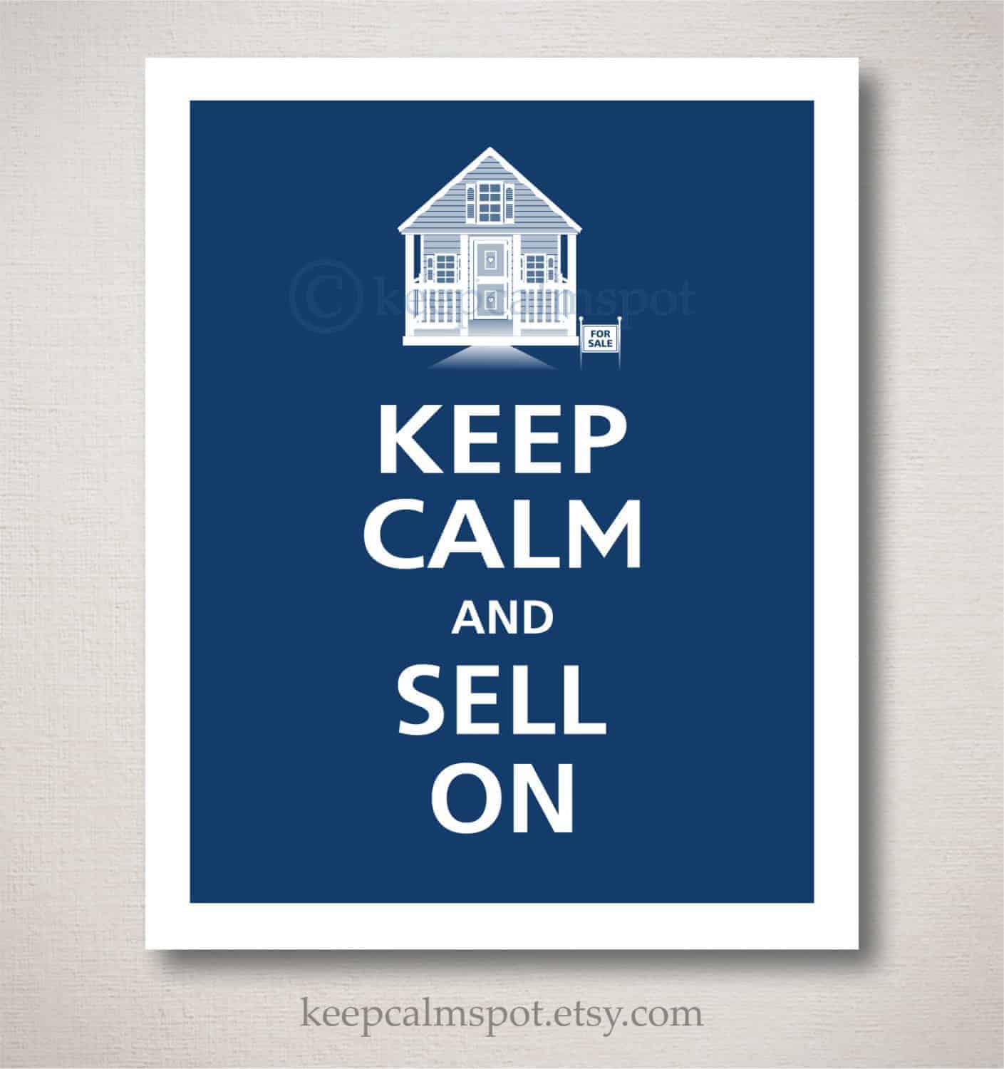 keep calm and sell on poster