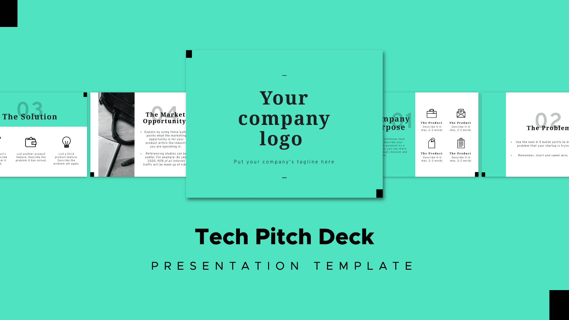 modèle de pitch deck technologique