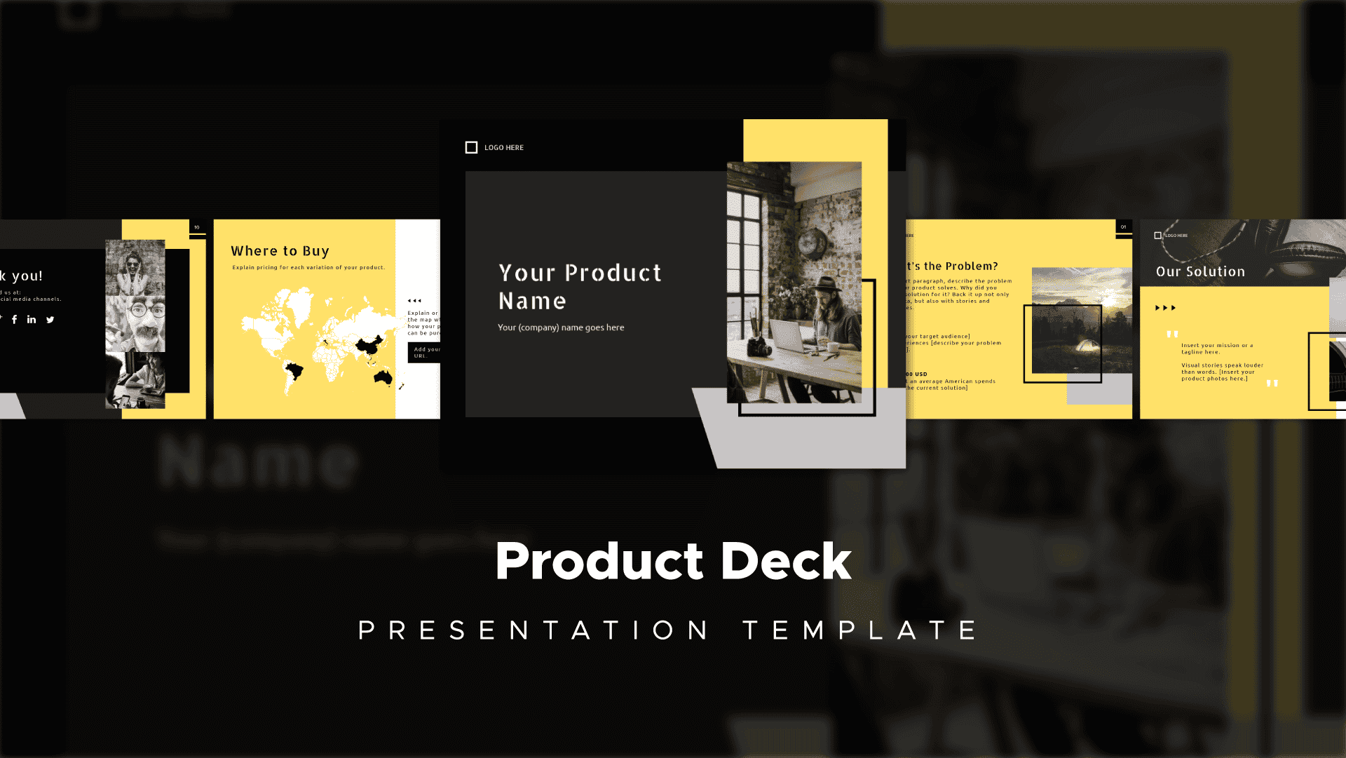 modelo de pitch deck de produto