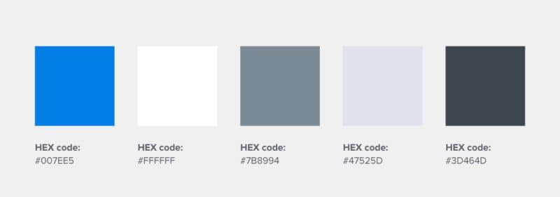 dropbox farben hex codes, dropbox farbpalette, blau grau farbpalette