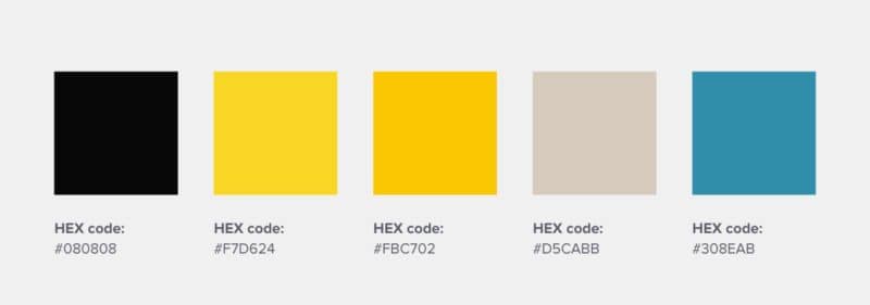 national geographic colors, yellow palette