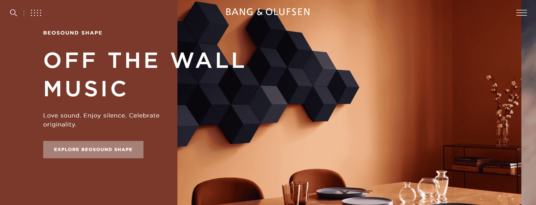 bang and olufsen brand, off the wall music