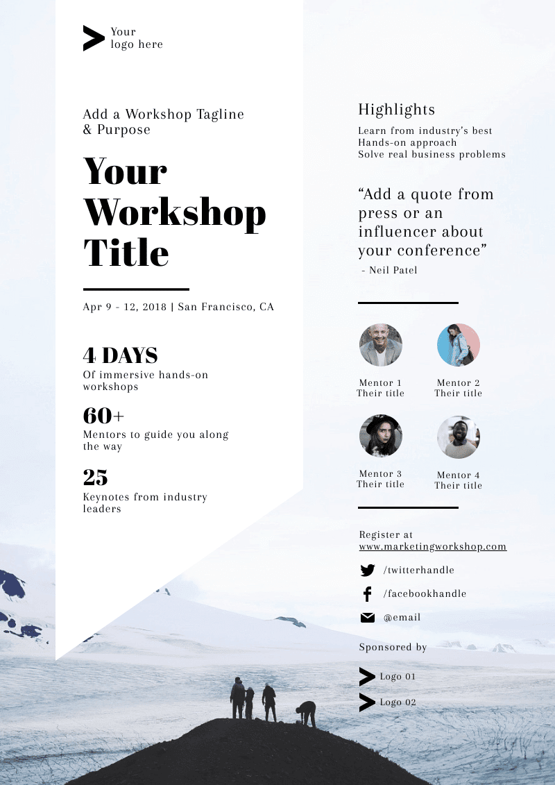 workshop flyer template