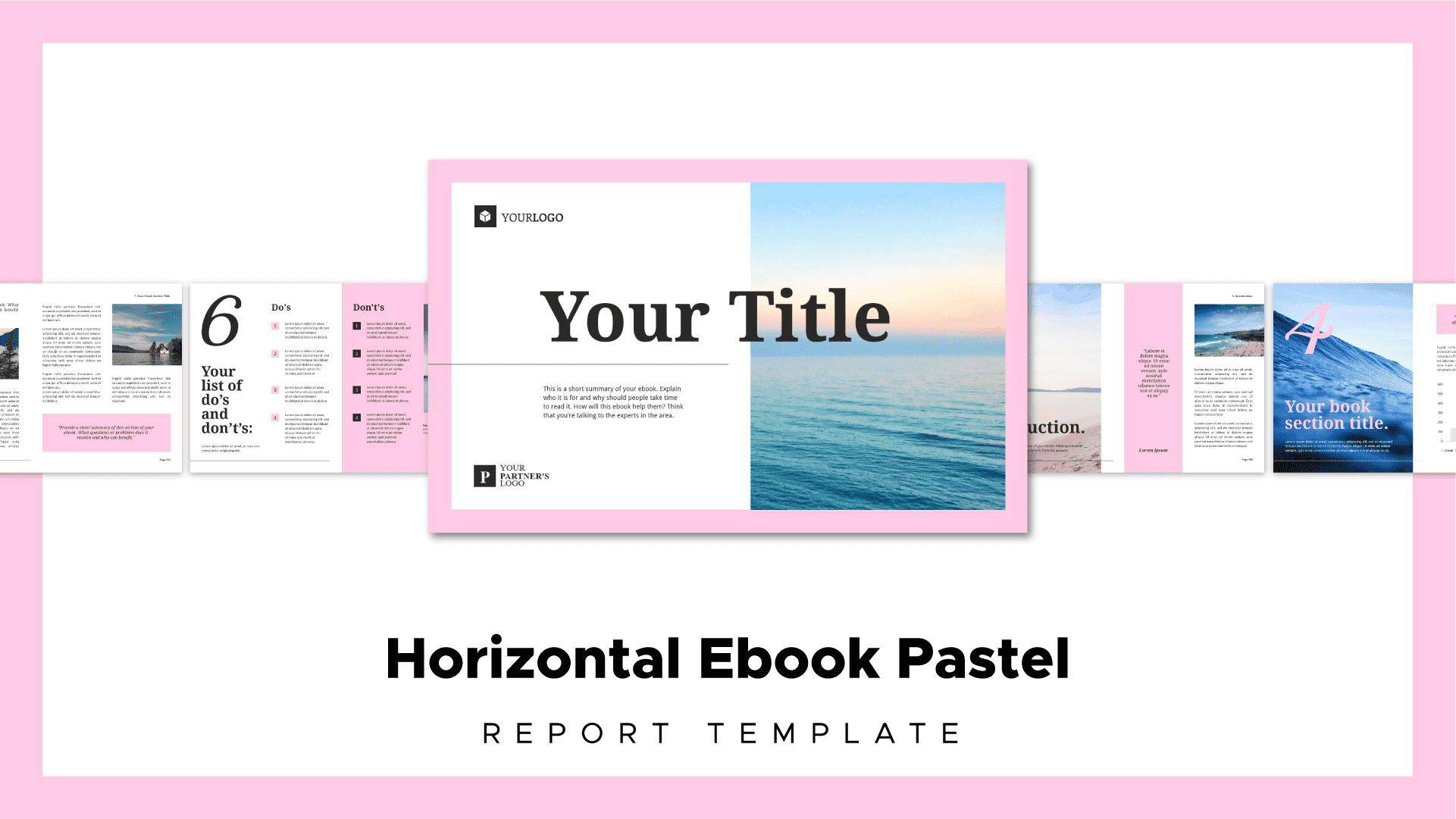 pastel theme ebook template 