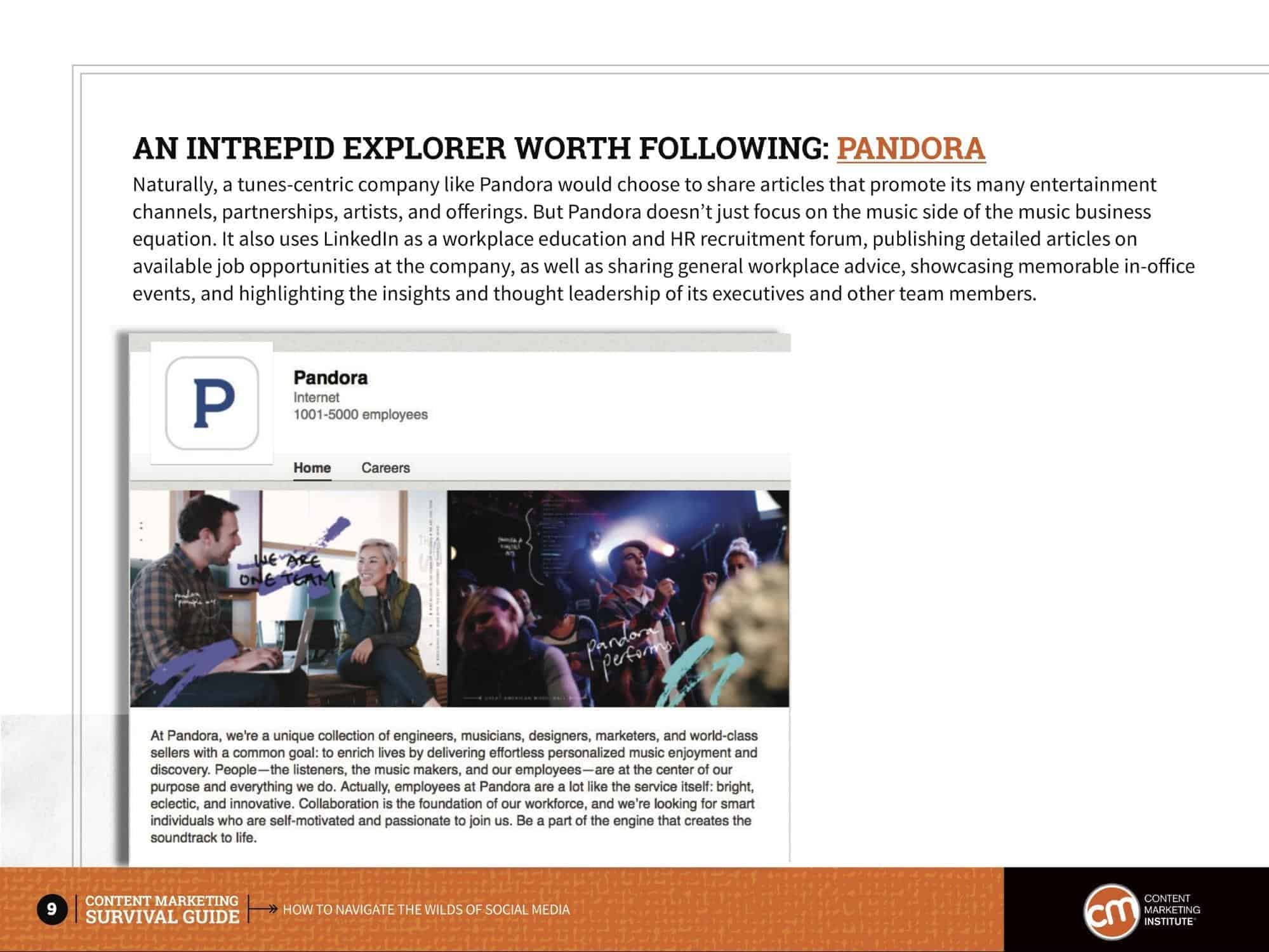 pandora linkedin case study, content marketing example