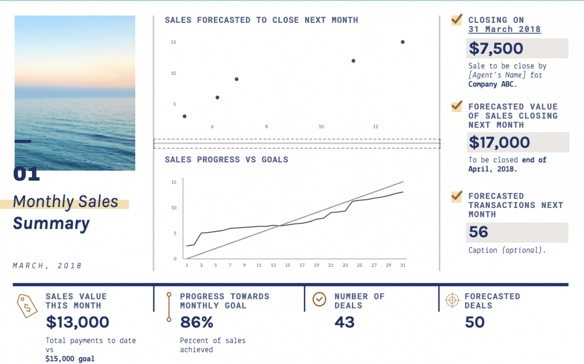 sales report template