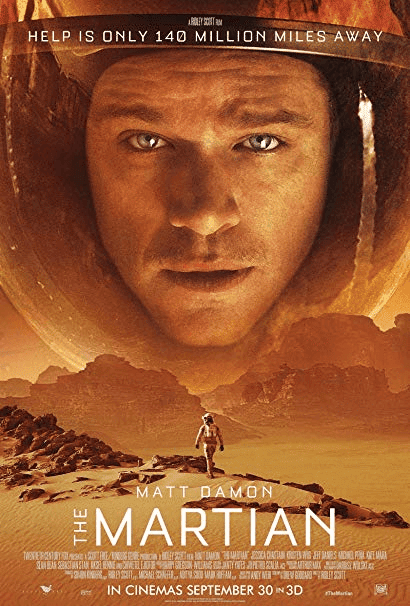 martian poster, appealing movie posters