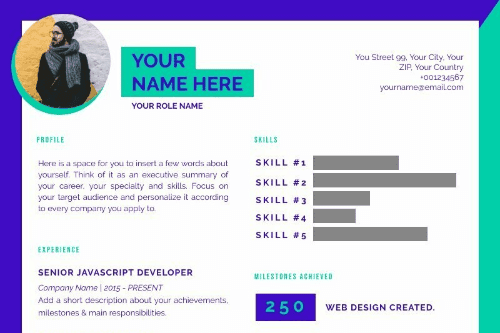 Creative Resume 3 template thumbnail