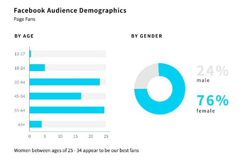 visão geral de marketing usando legenda para formatar valores, fatia de gênero