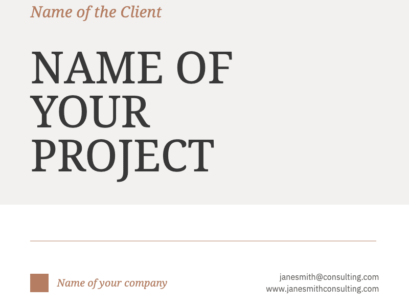 Client Proposal Template