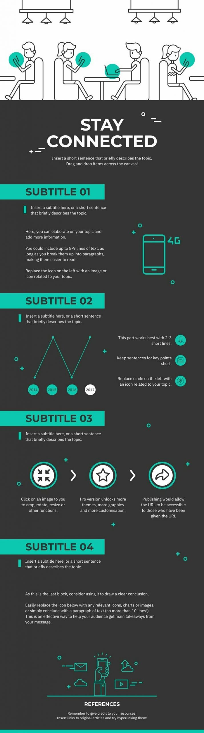 Social Connection Informational Infographic Template