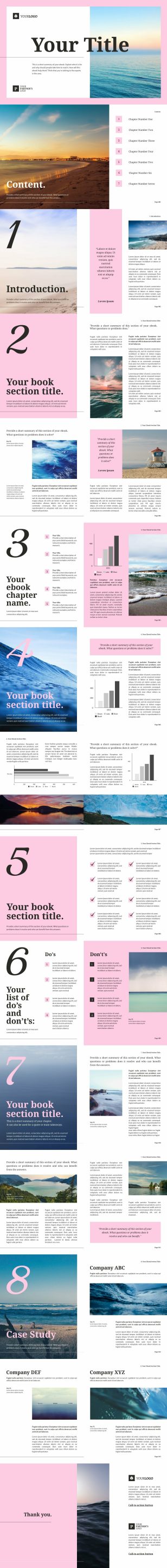 Horizontal Ebook Pastel Template