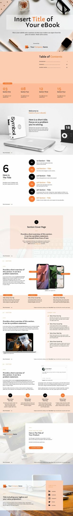 Horizontal Ebook Template