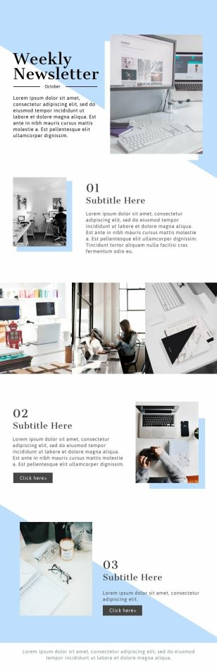 Weekly Newsletter Infographic Template