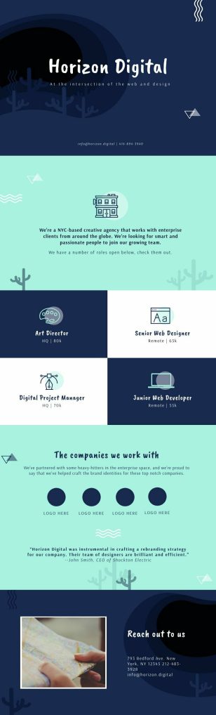 Electronic Recruitment Informational Infographic Template