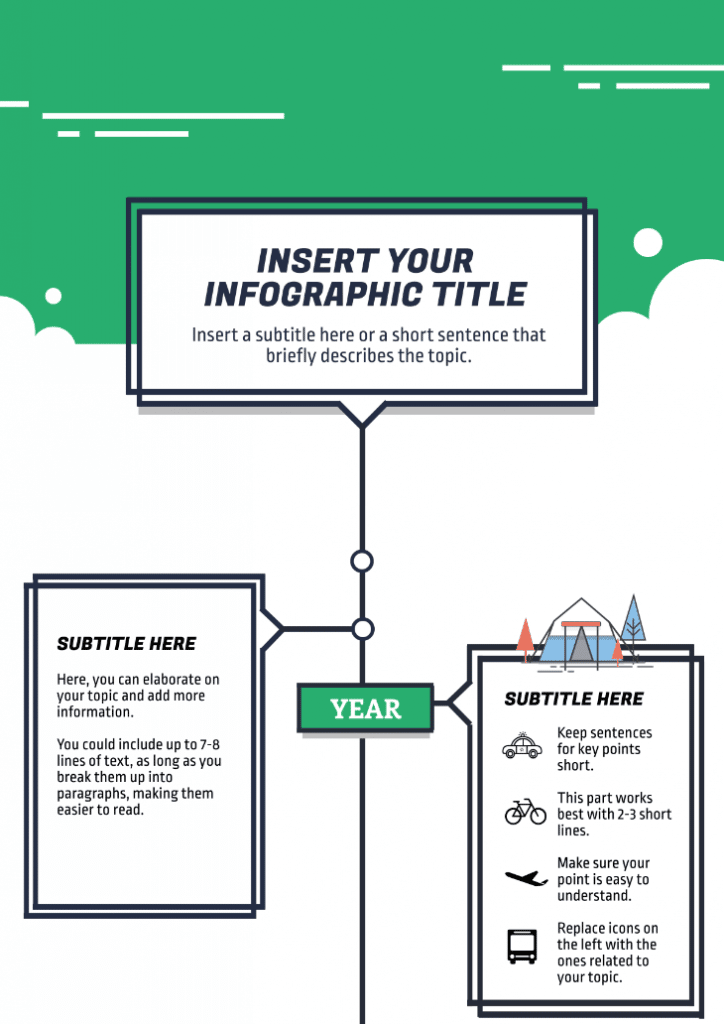 tijdlijn infographic sjabloon