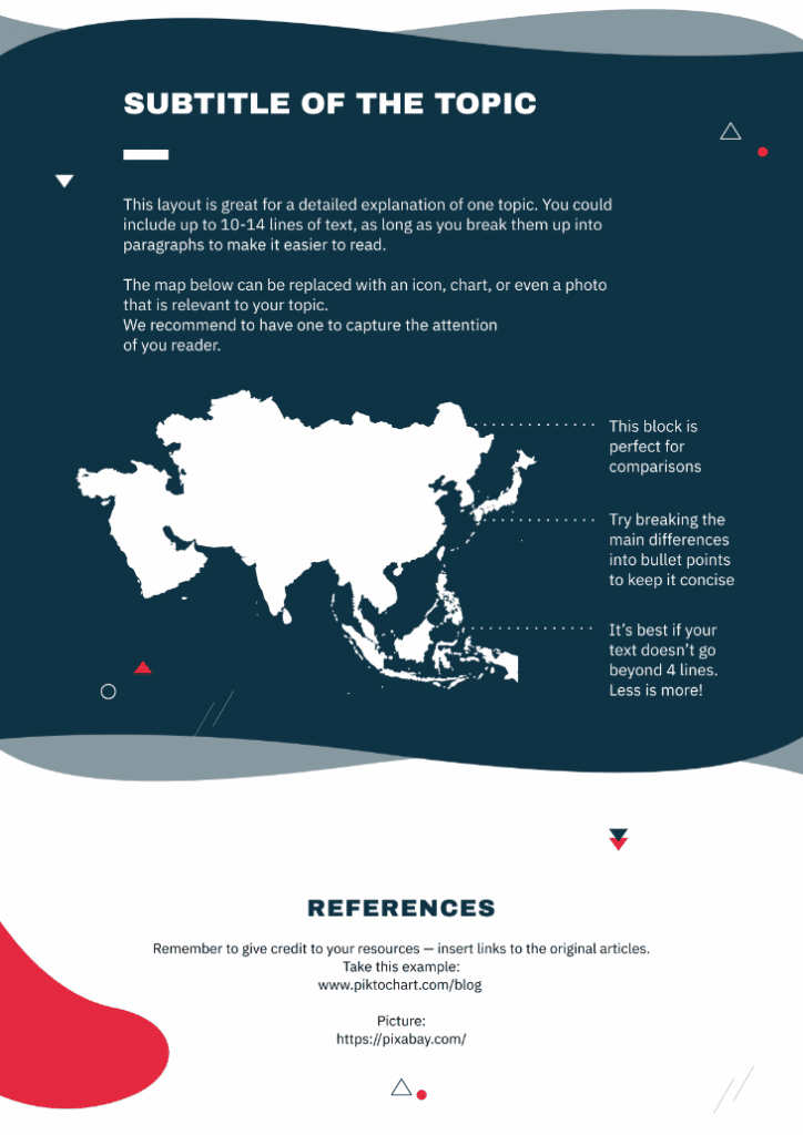 modelo de infográfico de mapa