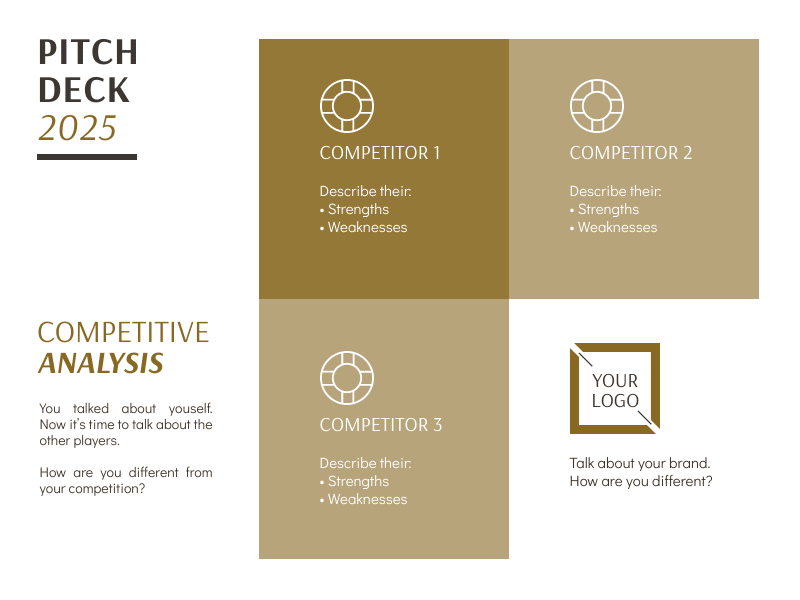 pitch deck slide met beschrijving van de wedstrijd