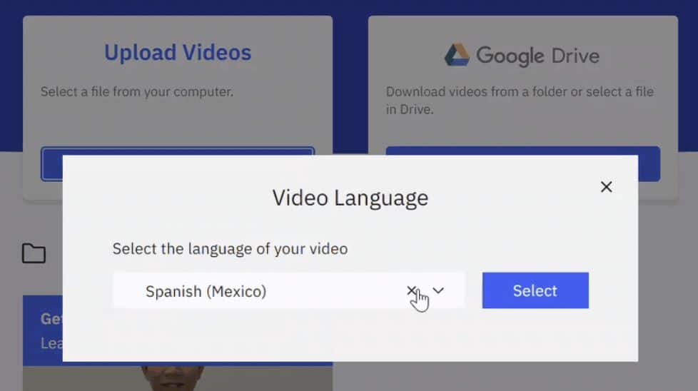 Select video language in Piktostory