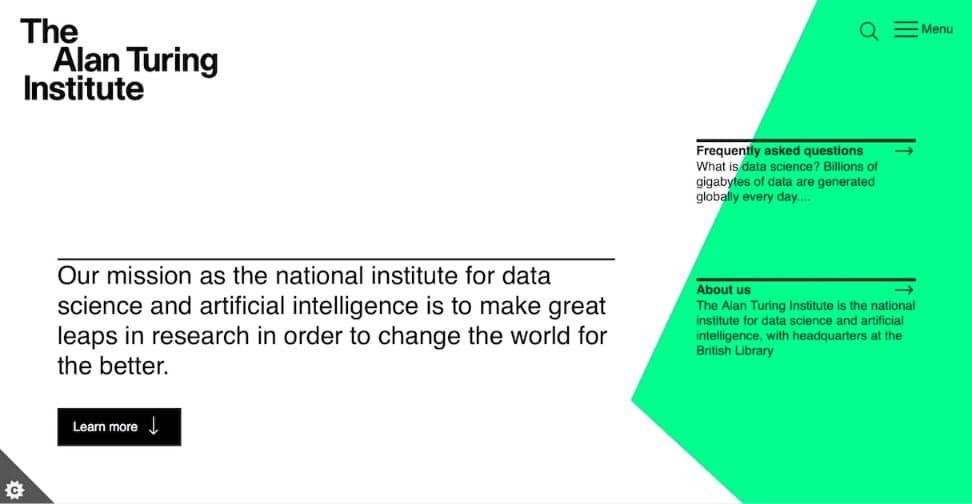 Example of balanced asymmetry in Alan Turing website