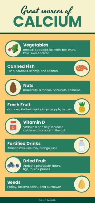 Great Sources of Calcium List Infographic Template