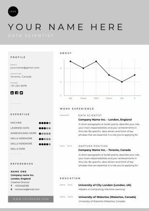 CV Data Analyst Resumes Template