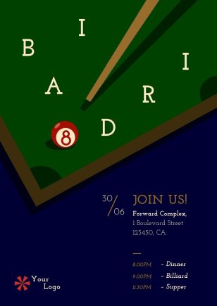 Team Activity: Billiard Flyer Template