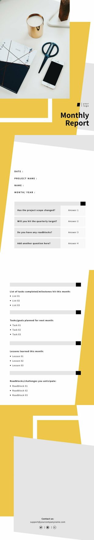 Monthly Progress Report Template