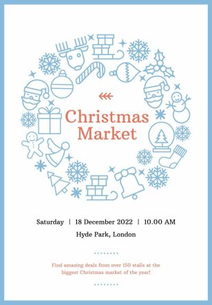 Christmas Market Poster Template