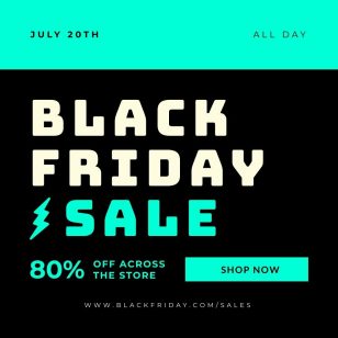 Black Friday Promo Instagram Post Social Media Template