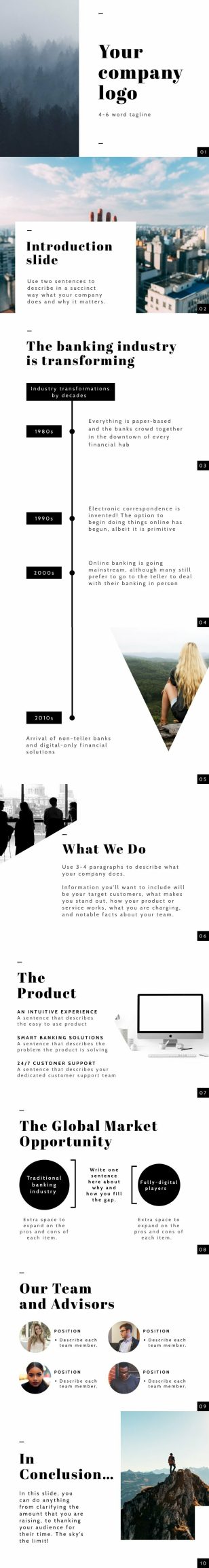 Financial Pitch Deck Presentation Template