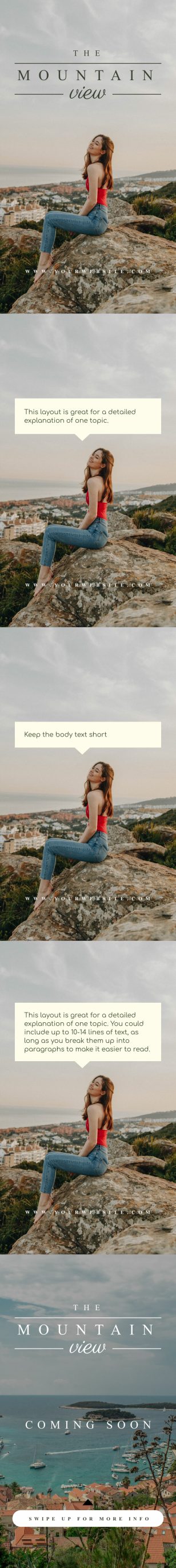 Travel Girl Speech Bubble Instagram Story Template