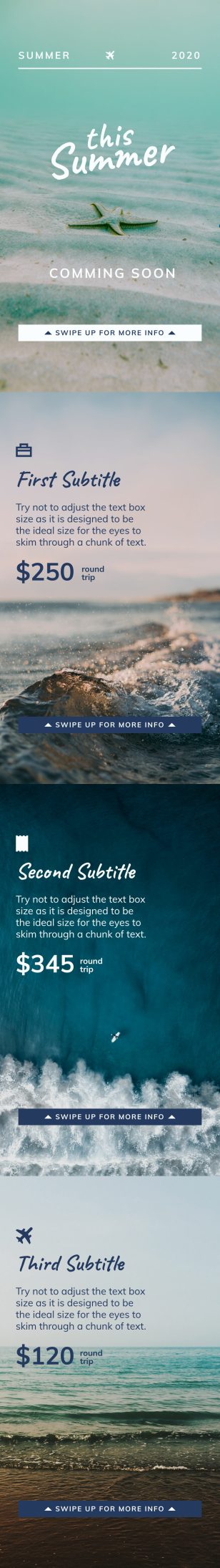 Beach Vacation Travel Instagram Story Template