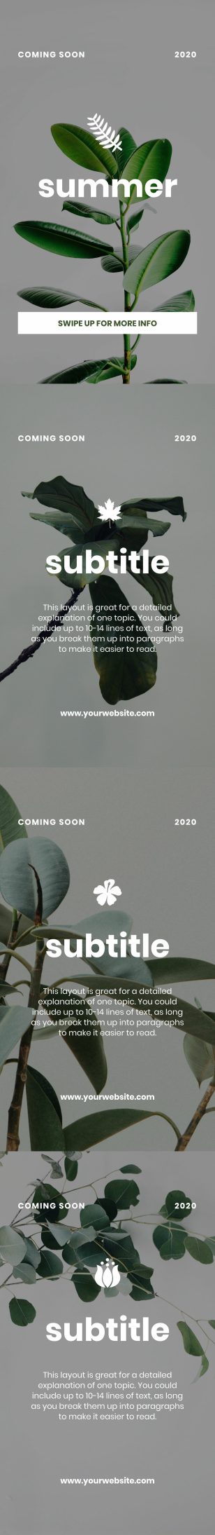 Minimalistic Plants Instagram Story Template