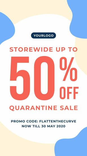 Quarantine Sale Instagram Story Social Media Template