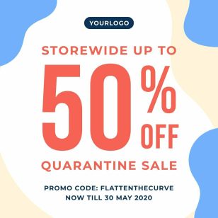 Quarantine Sale Instagram Post Social Media Template