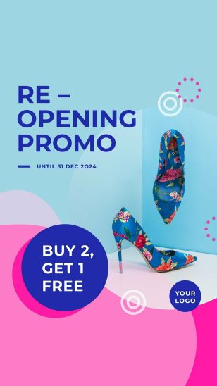 Reopening Promo Instagram Story Template