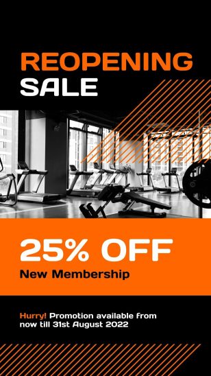 Gym Sale Instagram Story Template