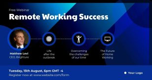 Remote Working Success Webinar Facebook Post Social Media Template