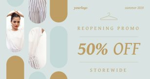 Reopening Store Facebook Post Social Media Template