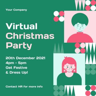 Virtual Christmas Party Instagram Post Template