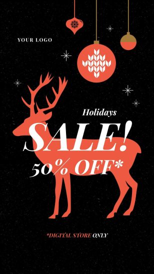 Holidays Sale Instagram Story Social Media Template