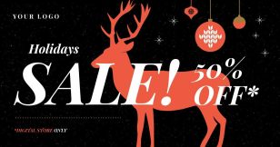 Holidays Sale Facebook Post Social Media Template